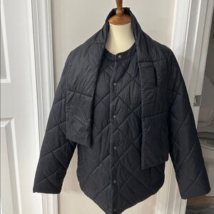Liz Claiborne Quilted Jacket with Scarf